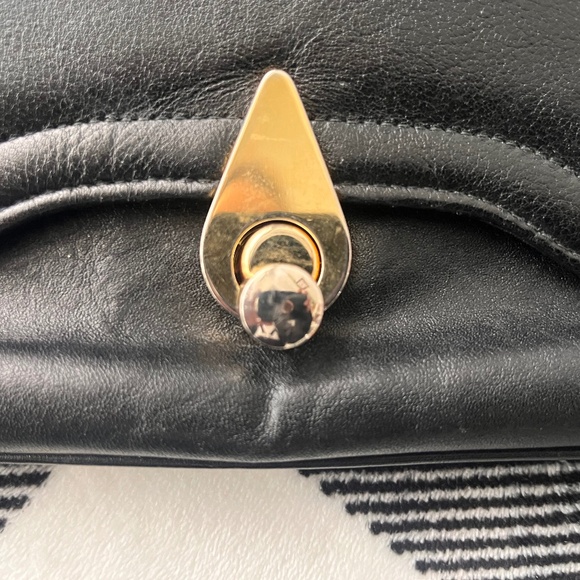 Rare Vintage La Belle Black Leather Purse Made in Canada - Picture 4 of 12